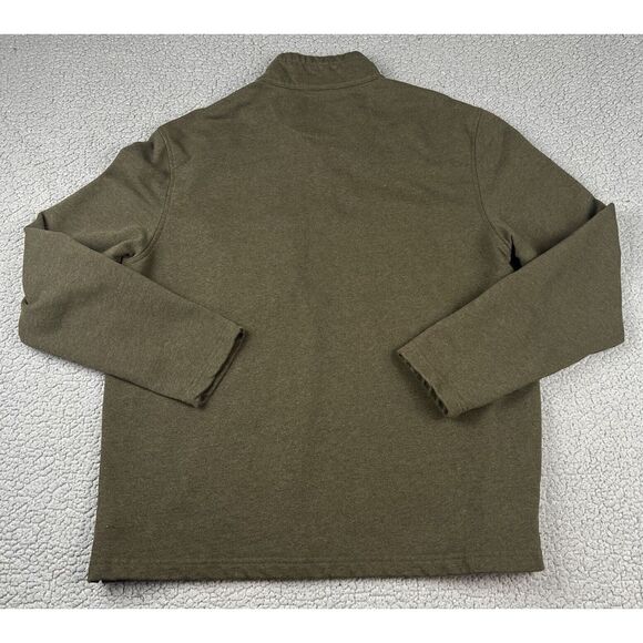 Untuckit Sweater Men Extra Large Parkson Snap Fleece Pullover Sweatshirt  Green - Picture 6 of 8